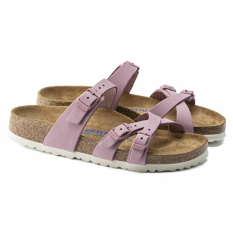 Franca Birkenstock Soft Footbed Nubuck Kozene Damske Nachový | SK 87RVD